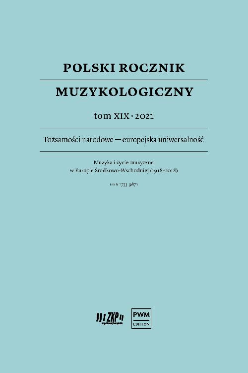 Polski Rocznik Muzykologiczny – Tom XIX – okładka